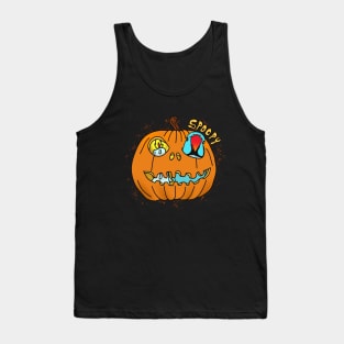 Halloween Blue Indian Ringneck Pumpkin Tank Top